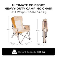 Camphor Designs foldable camping chair compact, easy transport