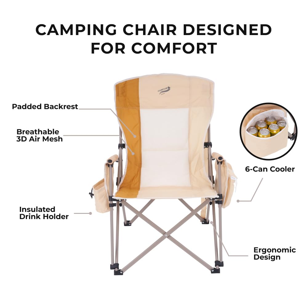 Camphor Designs heavy-duty chair supports up to 400 lbs.