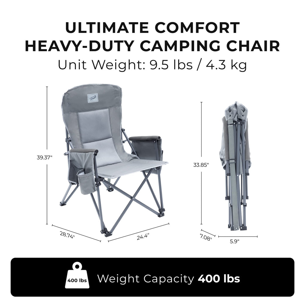 Camphor Designs heavy-duty chair backrest closeup highlights padded support.