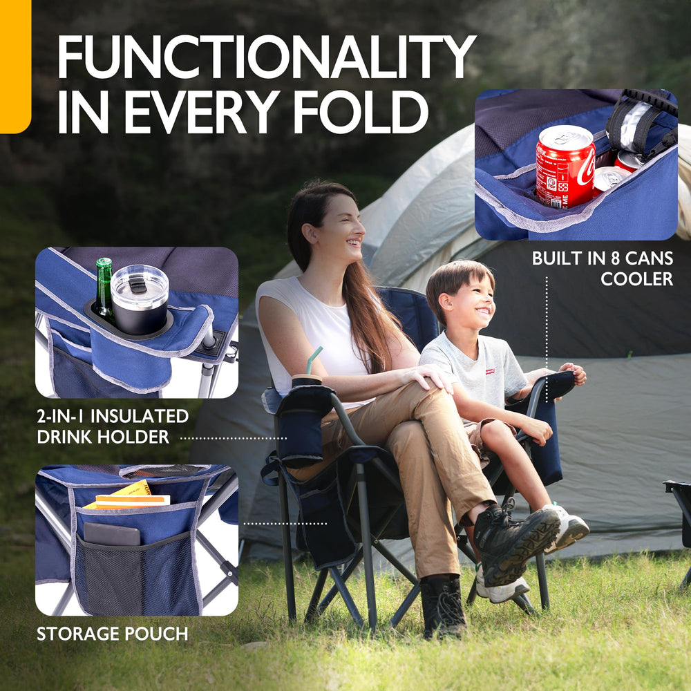 Camphor Designs 8-can cooler keeps beverages and snacks within reach