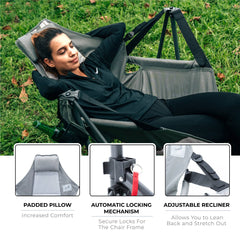 Camphor Designs grey drink-holder emphasizes convenient beverage access.