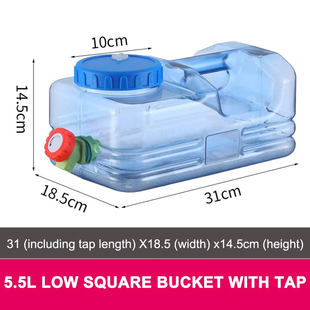 Camping Car Water Container faucet design for controlled pouring and leak prevention.