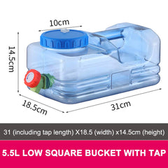 Camping Car Water Container faucet design for controlled pouring and leak prevention.