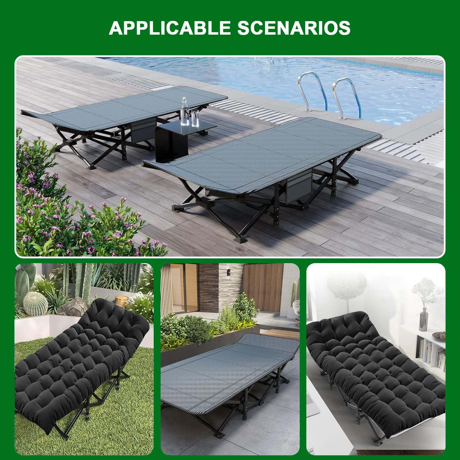 Camping Cot Extra Wide ideal for camping, hunting, and indoor naps.