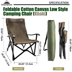 Camping Moon aluminum-frame folded profile emphasizes lightweight, compact transport.