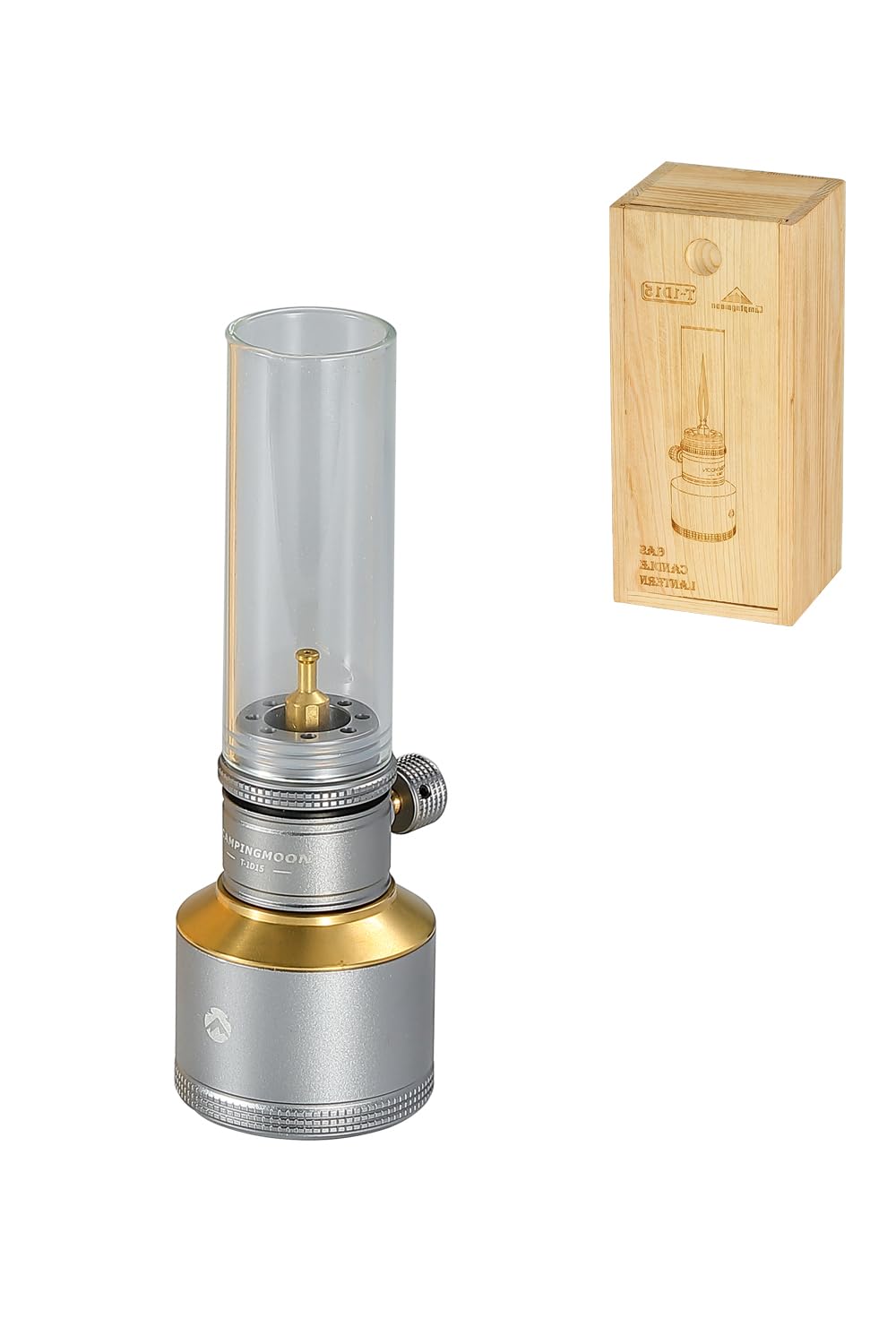Camping Moon camping gas lantern full view shows a compact, reliable ambience for outdoor evenings.