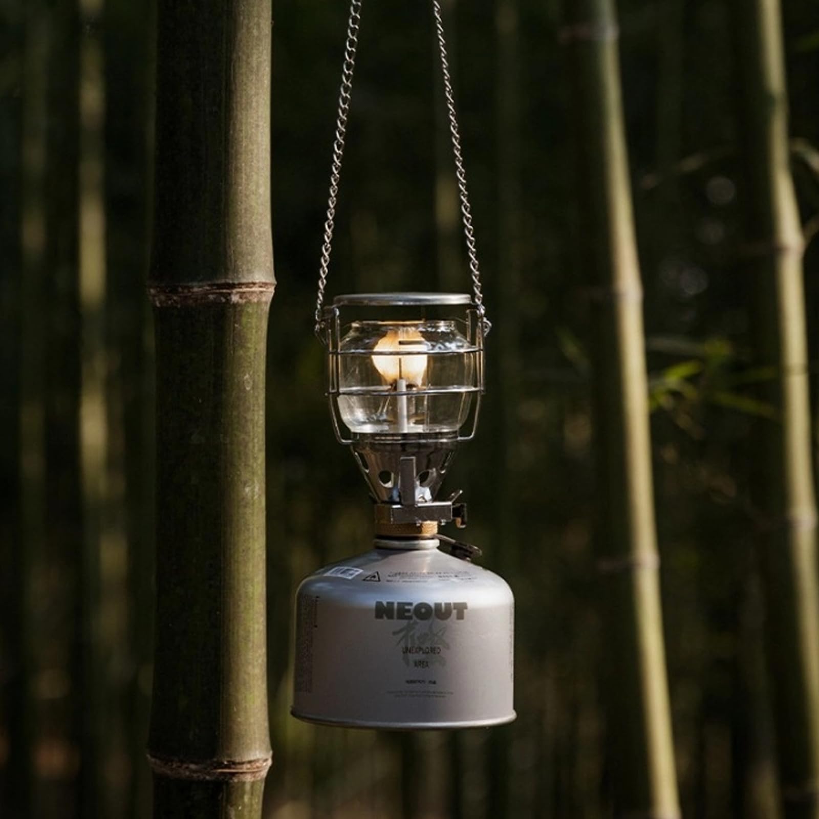 Camping Moon camping gas-lantern T-4 portable design for outdoor trips.