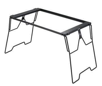 Camping Moon CK-3650-T38 bridge-top attached to a shelf for flexible cooking space