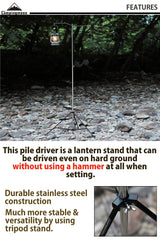 Camping Moon dual lantern hooks enable lighting two zones at once.