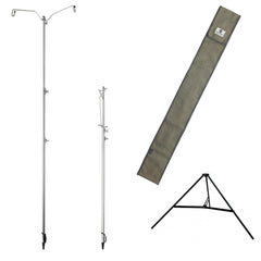Camping Moon hammer-lantern-stand all stainless steel for rugged outdoor lighting.