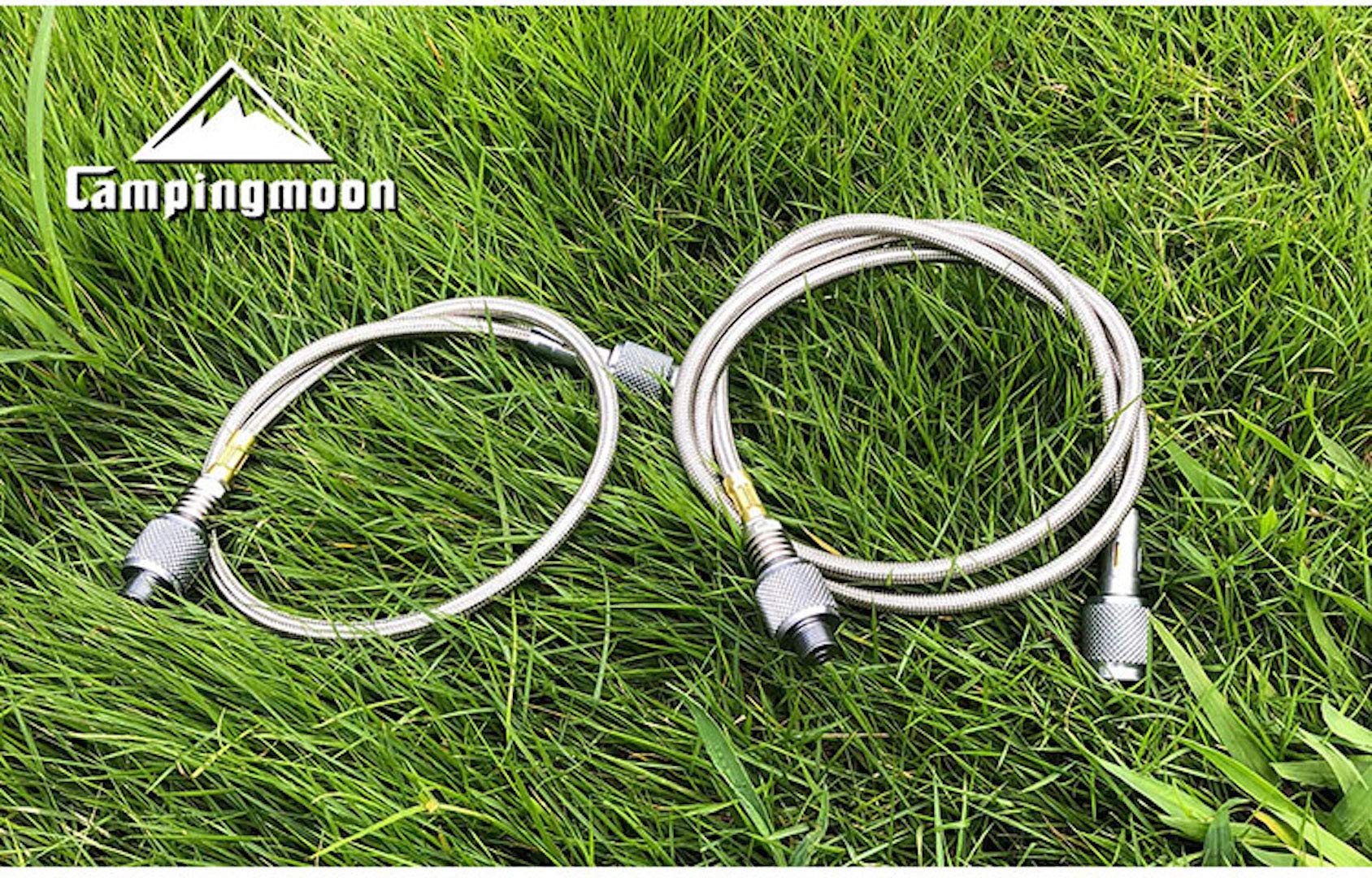 Camping Moon JP-Z17 in-use setup at campsite demonstrates multi-hose versatility.