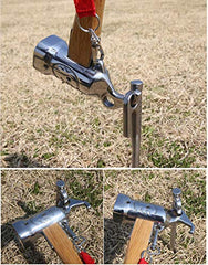Camping Moon Premium Peg Hammer dimensions and weight for portability.