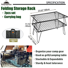 Camping Moon t230-2t folding rack folded compact, easy to stash and carry.