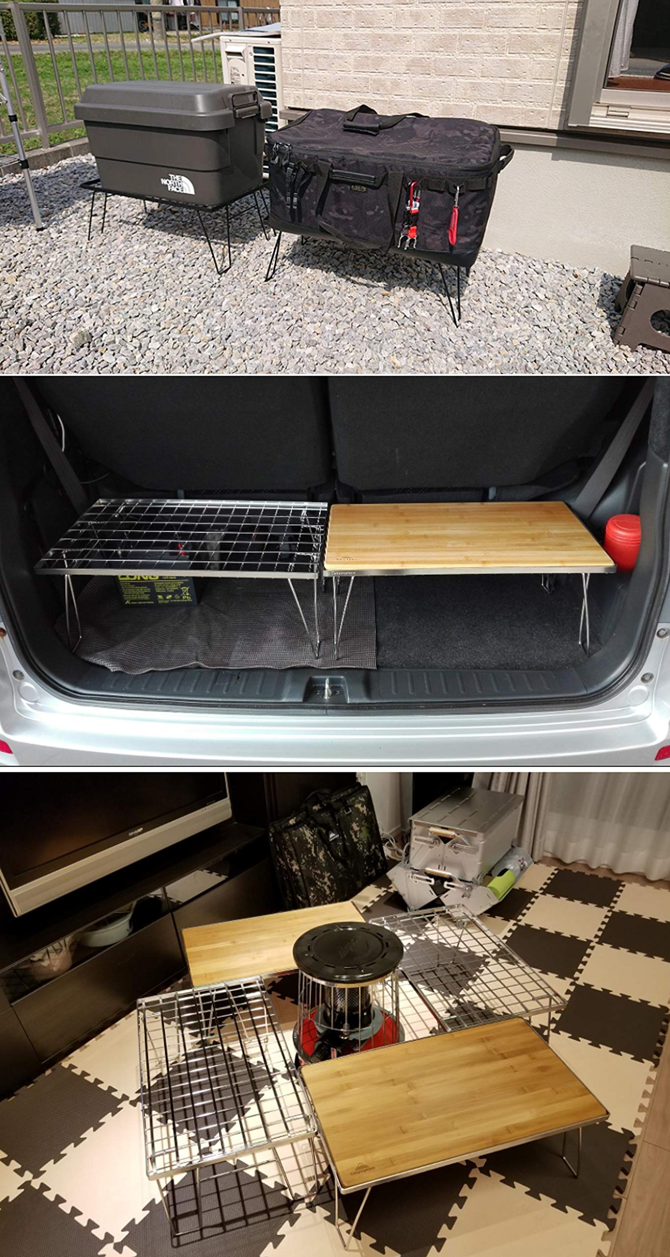 Camping Moon t230-2t supports up to 30kg, ideal for bags and gear.