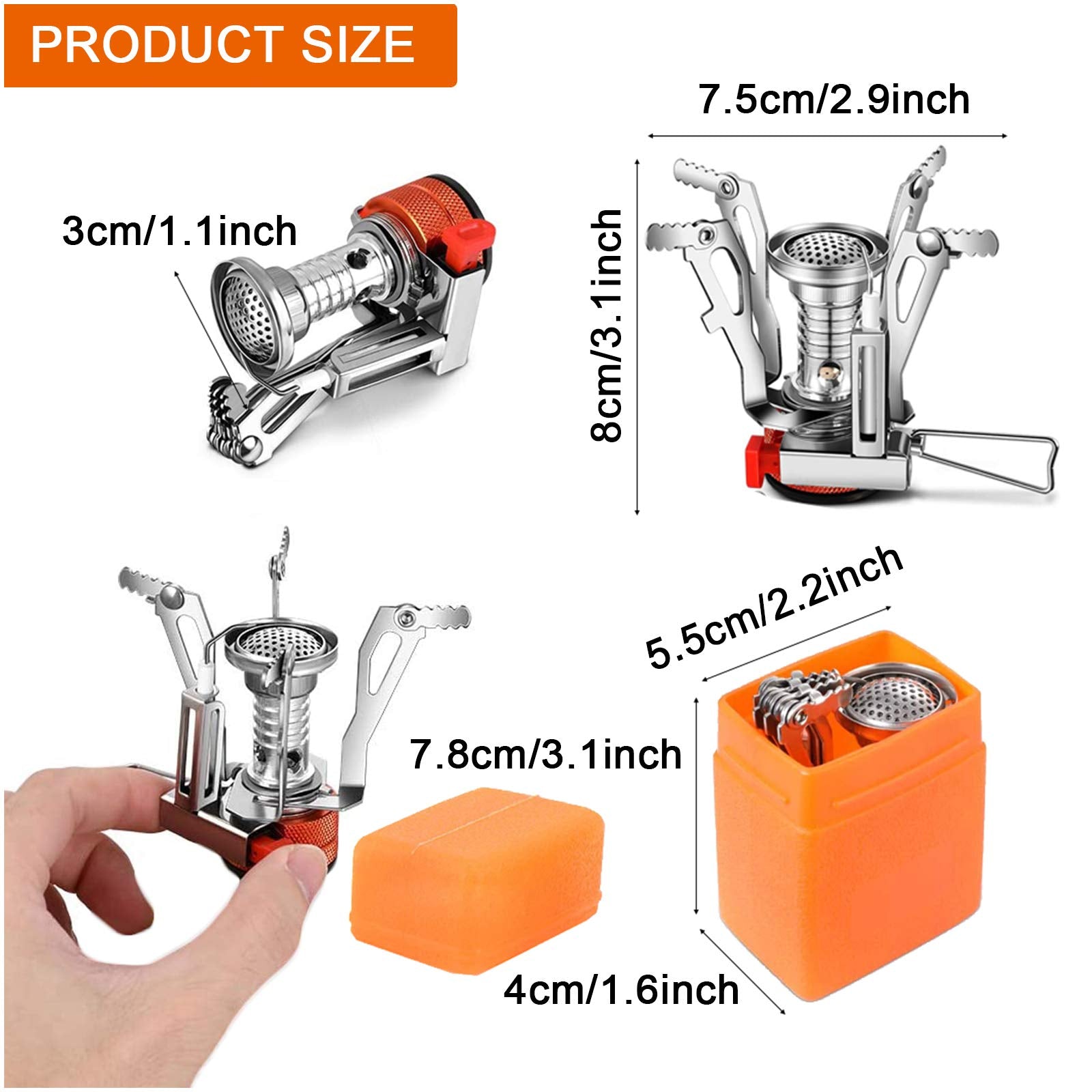 Camping Stove Travel Stove piezo ignition for quick starts on camping trips.
