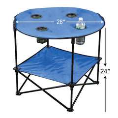 Eunicole Camping Table on the beach setup for snacks and games