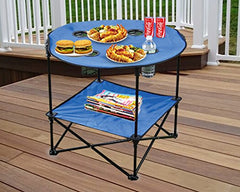 Eunicole Camping Table folded in carry bag for portable transport
