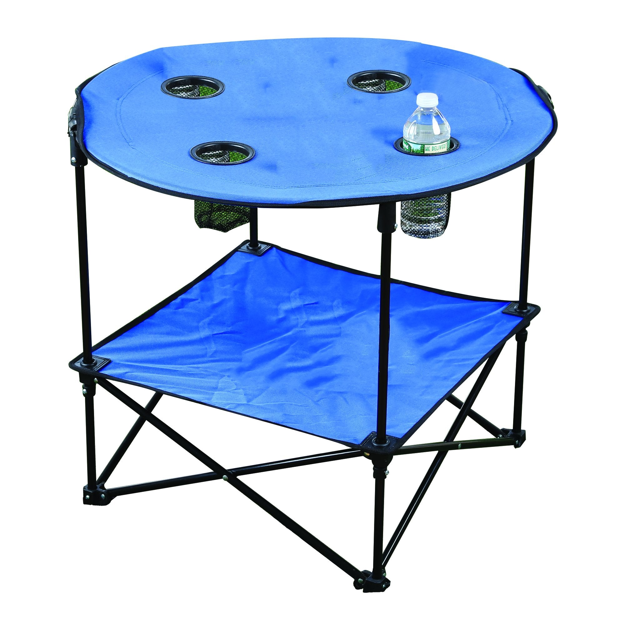 Eunicole Camping Table top view with four cup holders for outdoor drinks