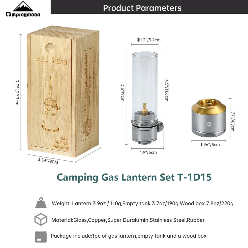 Camping Moon high temperature glass panel provides clear light