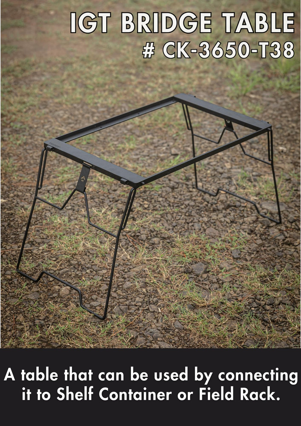 Camping Moon IGT Top Board Bridge Table folded design for easy transport