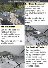 Camping Moon IGT Top Board Bridge Table stable legs close-up for secure cooking