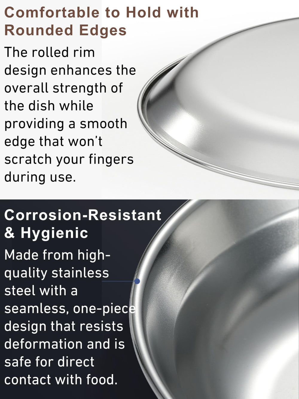 Camping Moon bead-blast-finish plates resist scratches and clean quickly after meals.