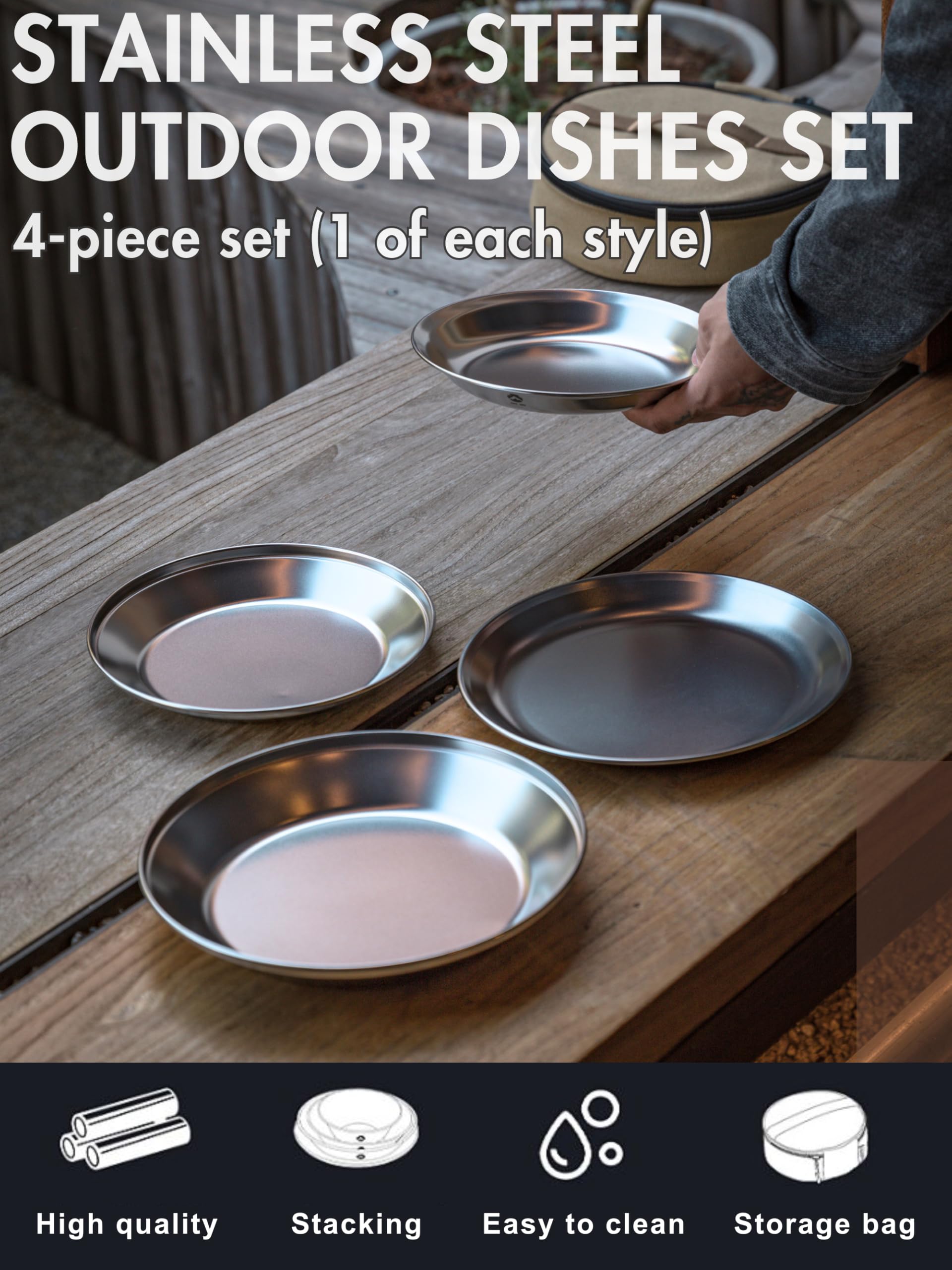 Camping Moon dinner-plate-22 with low-rim design for main courses.