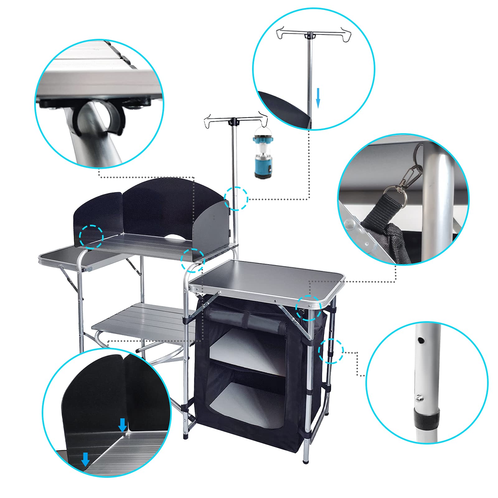 CampLand durable-frame emphasizes reliable aluminum construction for frequent camping