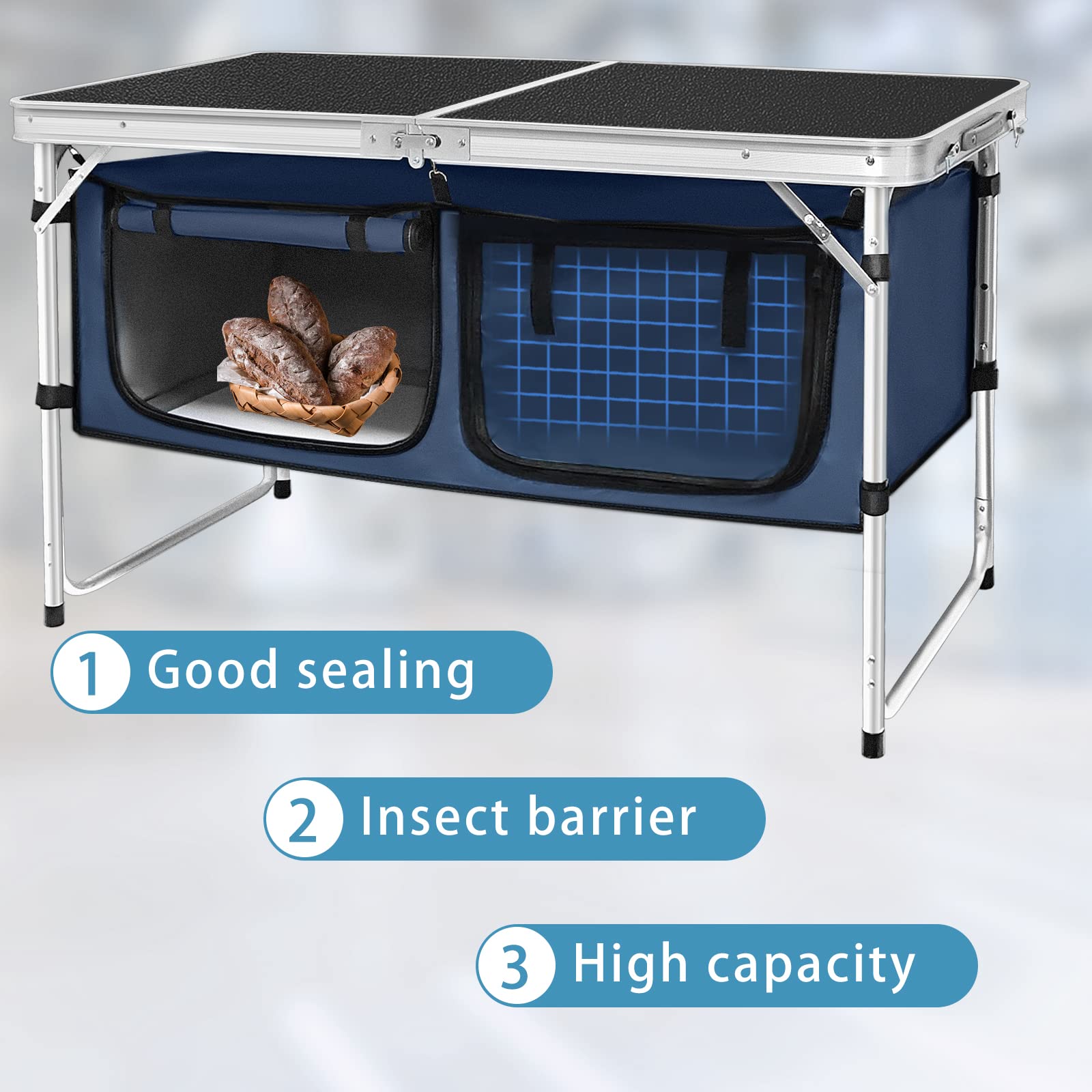 CampLand carrying-case setup shows quick, tool-free assembly for rapid outdoor use