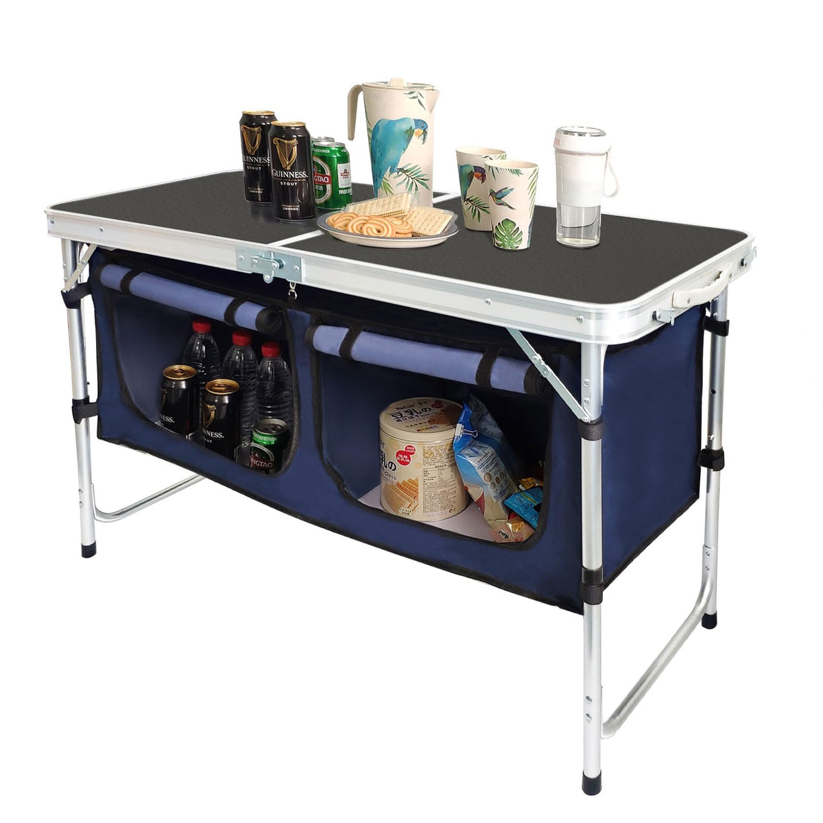 CampLand folding table top view shows portable surface for outdoor meals