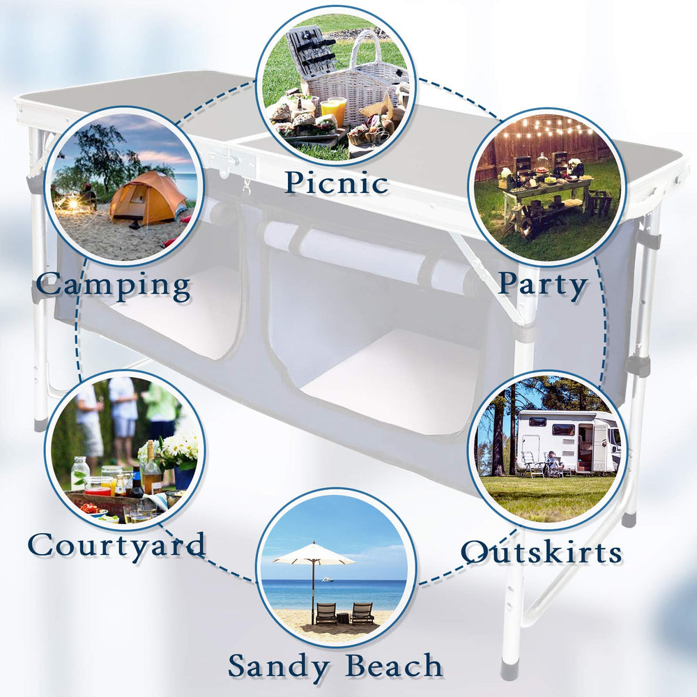 CampLand zippered storage keeps food and essentials organized