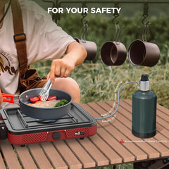 Camplux FoldGo carry bag keeps accessories organized on trips.