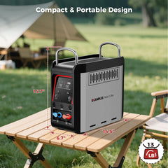 CAMPLUX Nano 3 Ultra battery pack powers extended outdoor showers on the go.