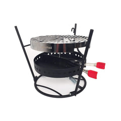 CampMaid Charcoal/Wood Holder Heat Source keeps fuel organized for efficient outdoor cooking.