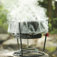 CampMaid Flip Grill expands outdoor cooking options for grill, steam, BBQ and pizza.