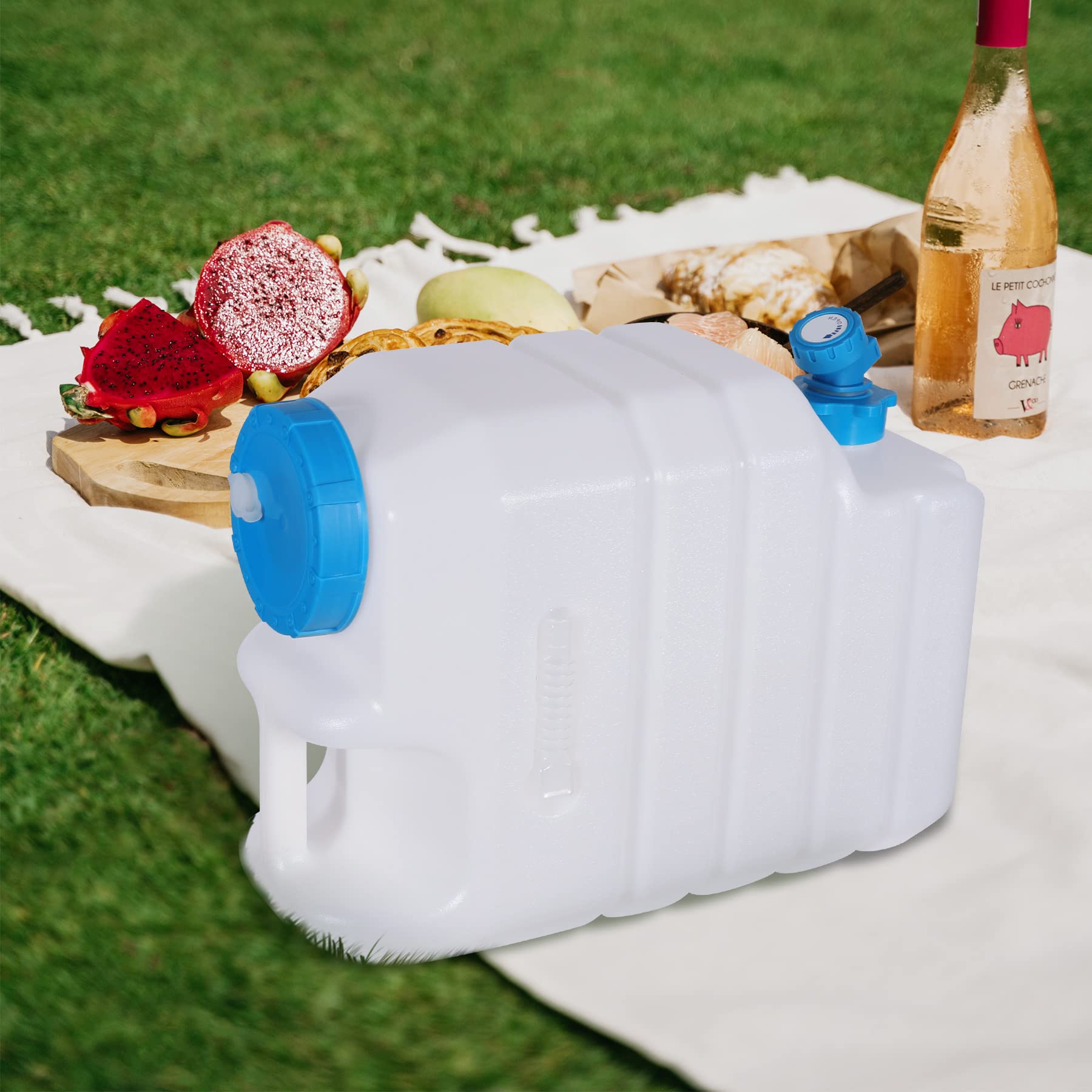 CAMPMAX BPA-free water jug demonstrates safe materials for camping