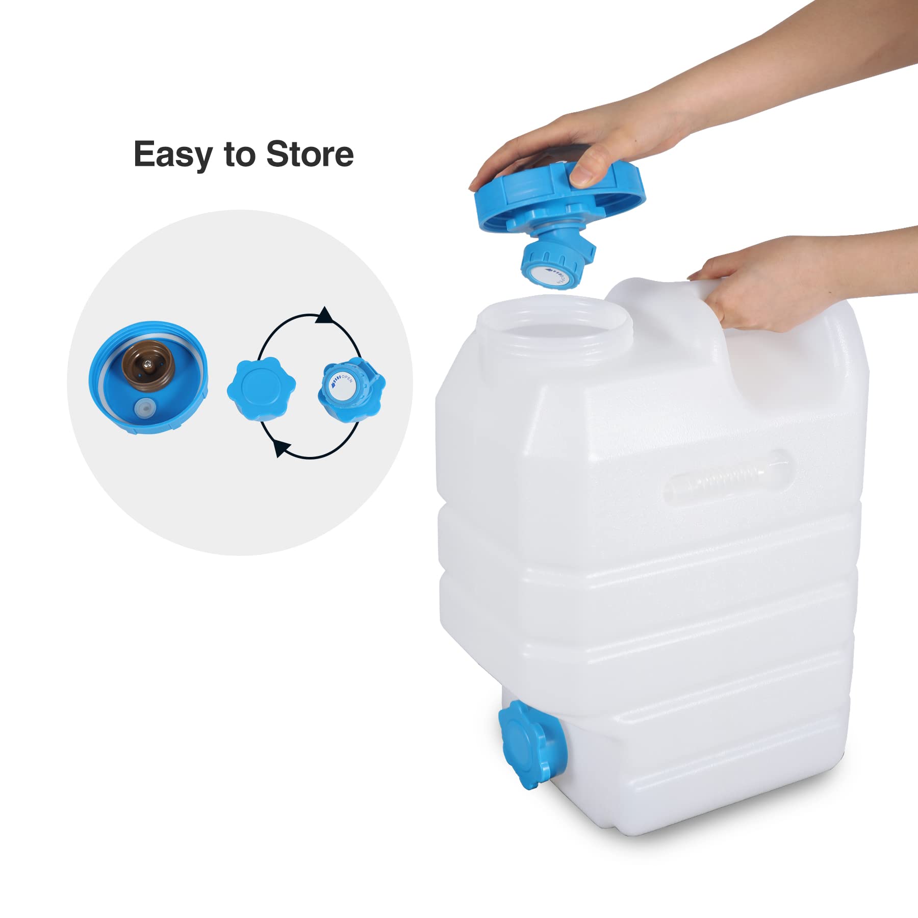 CAMPMAX easy-clean two-holes feature enabling thorough cleaning after trips