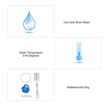 CAMPMAX faucet stowable-in-lid saves space in packs and cabinets