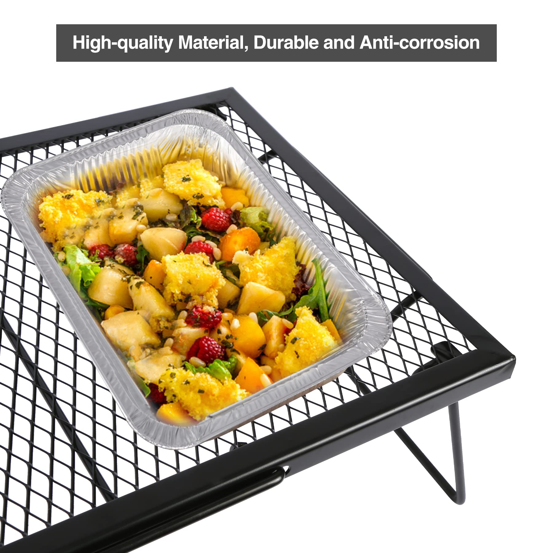 CAMPMAX portable grill with storage bag for quick packing.