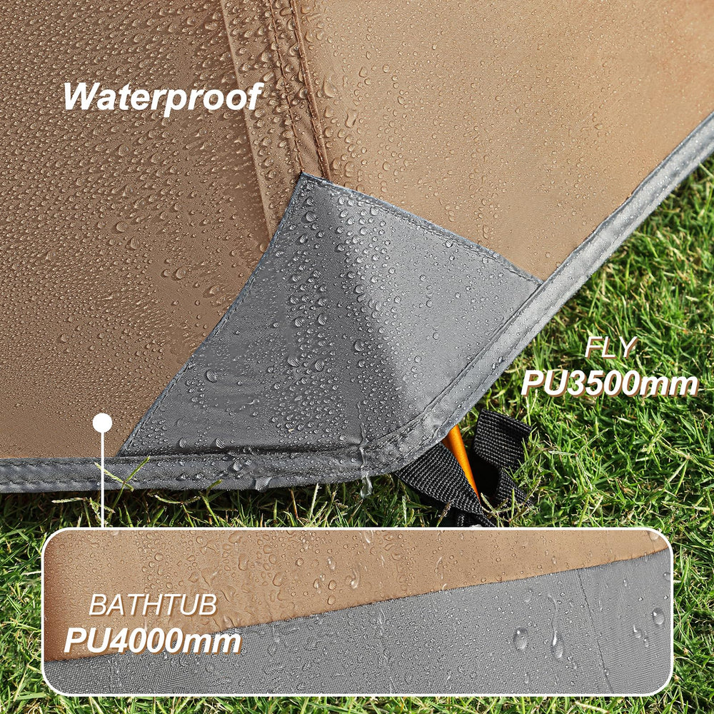 Camppal 1 Person Tent interior space highlights comfortable length for taller campers.