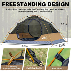 Camppal waterproof rainfly 210t 3500mm shields you from sudden showers and wind.