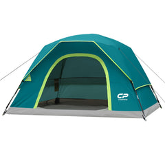 CAMPROS CP 4-Person Tent front view highlighting roomy interior for family camping