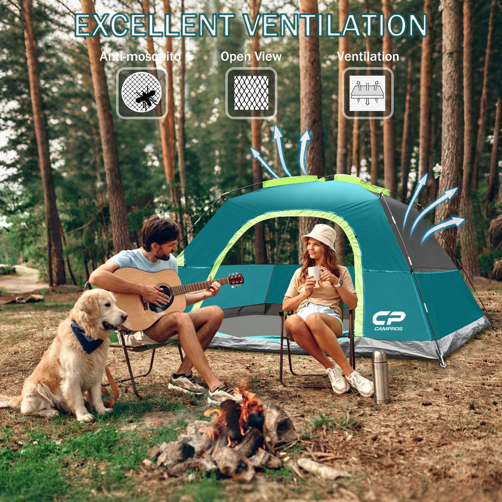 CAMPROS CP 4-Person Tent mesh windows deliver airflow while keeping bugs out