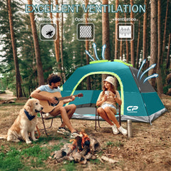 CAMPROS CP 4-Person Tent mesh windows deliver airflow while keeping bugs out