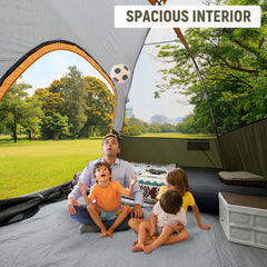 CAMPROS CP 6-person tent 360-ventilation with breathable airflow.