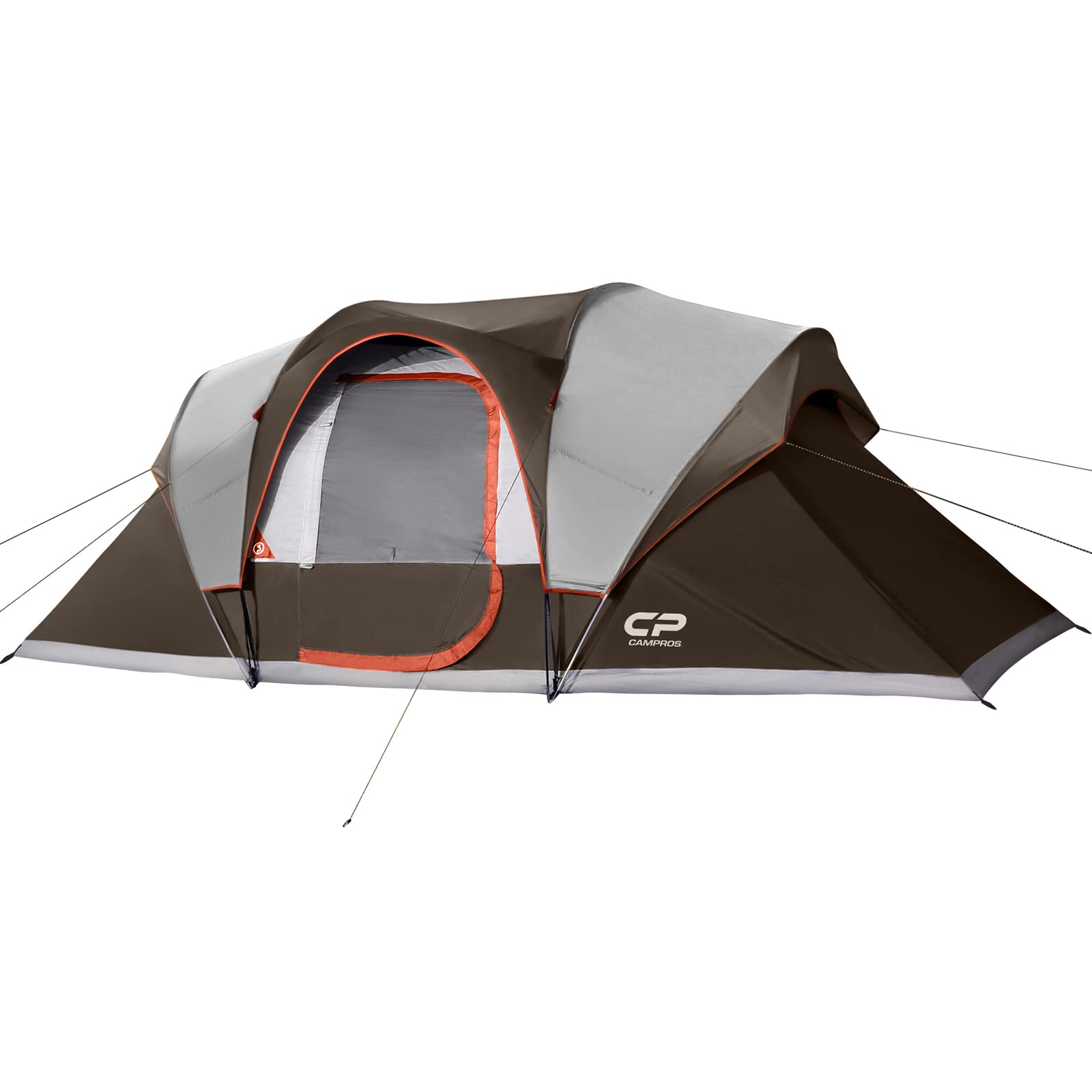 CAMPROS CP 10-person camping tent with spacious floor plan for families.