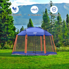 CAMPROS CP Screen House 13x13 includes carry bag, stakes, and ties