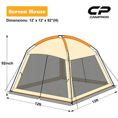 CAMPROS CP Screen House on a patio demonstrates easy setup