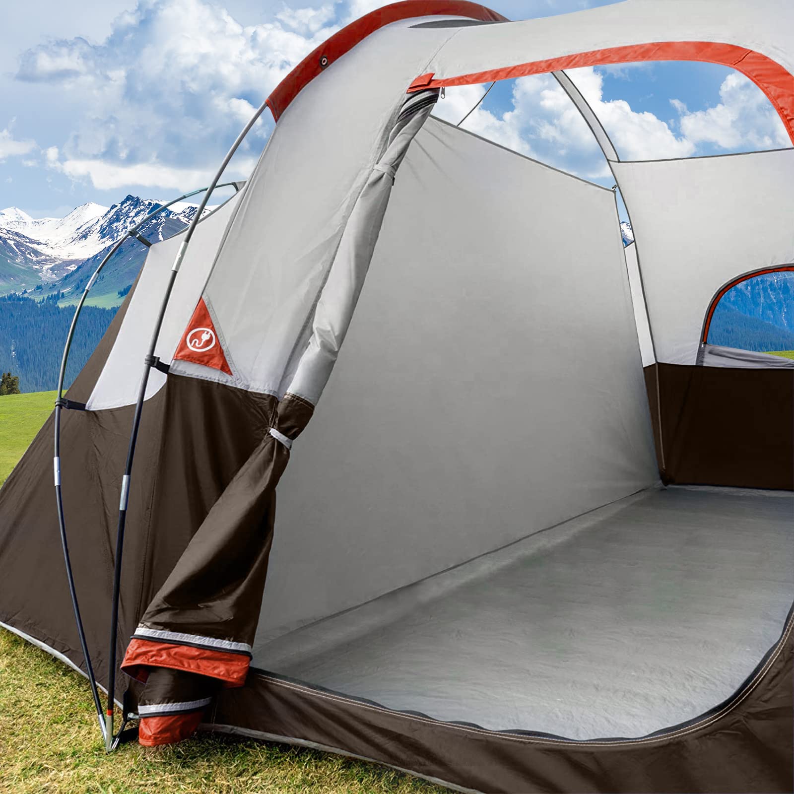 CAMPROS CP sealed seams and waterproof strip enhance weather resistance.