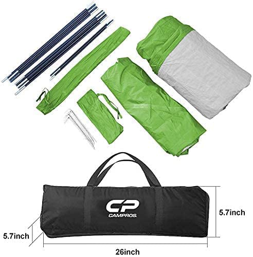 CAMPROS CP tent green gear loft storage keeps essentials accessible during trips.
